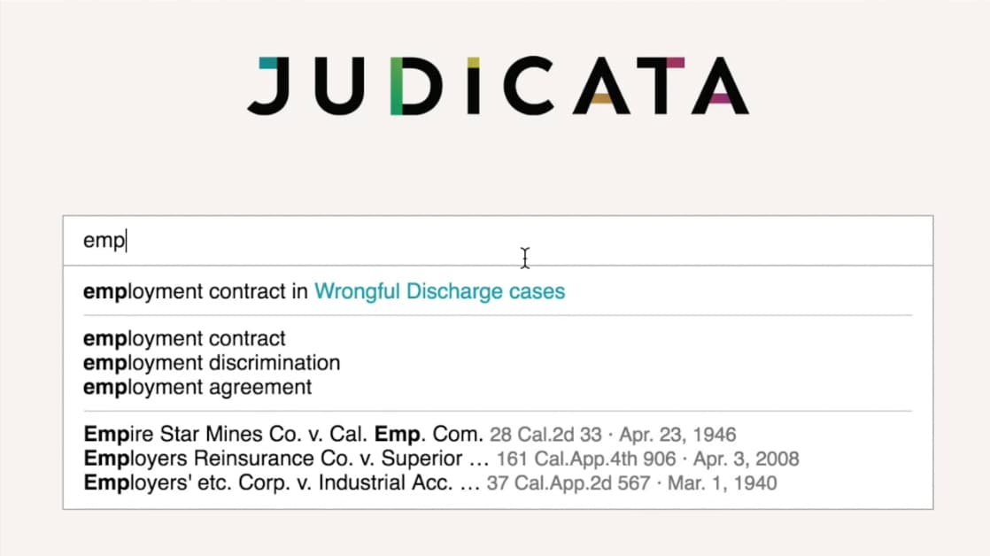 Query assist feature in JUDICATA